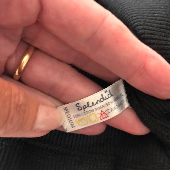 Splendid black tee top ribbed Med tank - Picture 5 of 7